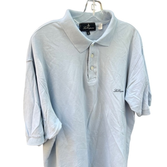 Les Copains - Vintage Light Blue Collared Short Sleeve Mens Polo Size XL - Picture 6 of 7